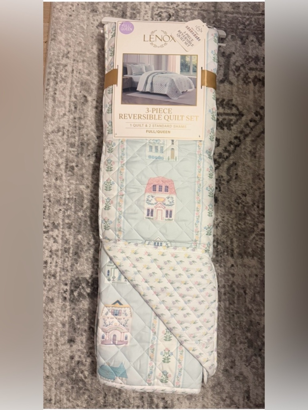 NWT Lenox spice village Reversible Quilted 3-Piece Set SZ Full/Queen